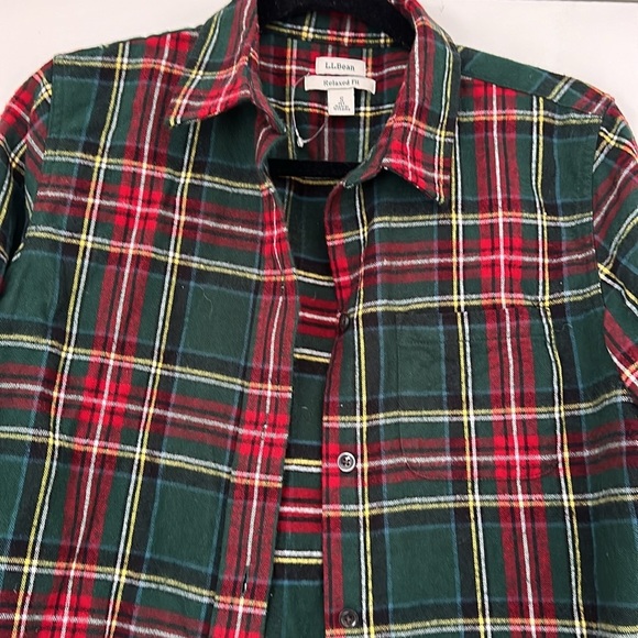 EUC L.L.Bean flannel sz petite small - Picture 3 of 4